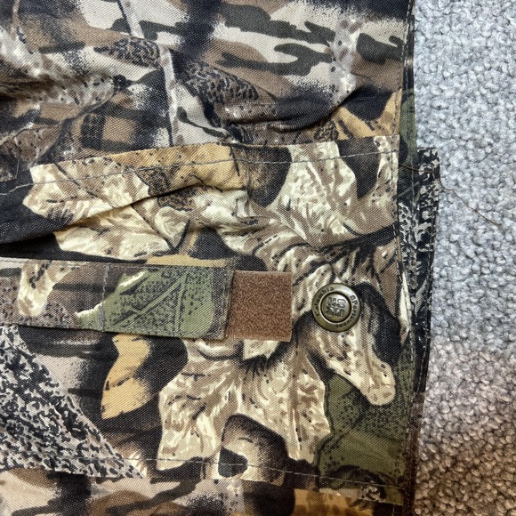 LL Bean Hood Mens One Size Camo Fleece Lined Snap On Hunting Jacket Accessory - Picture 7 of 9